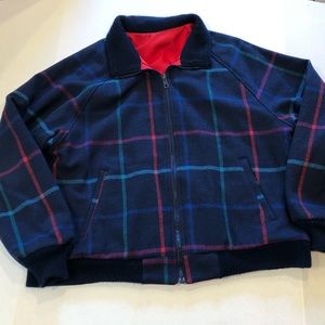 LOBO PENDLETON reversible plaid/red jacket